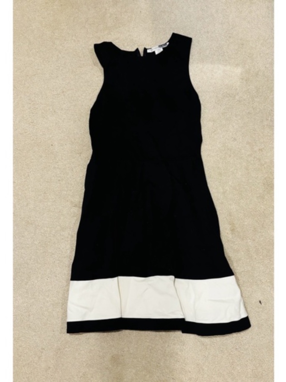 CHIC Size L Necessary Objects Black White Formal Flare Dress